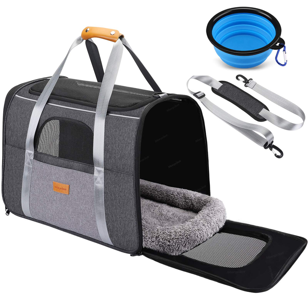 Morpilot Katzentragetasche Hundetragetasche, Atmungsaktive Hundetasche Transportbox für Katze und Hu