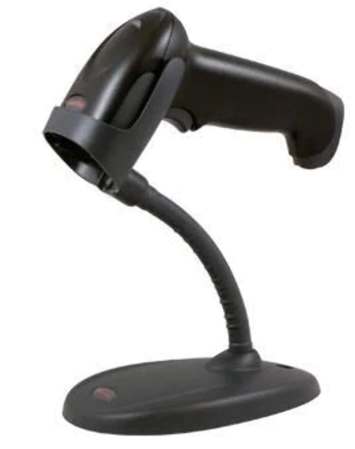 Honeywell 1250G-2USB-1 1D, black scanner (1250g-2), flex neck presentation stand (STND-15F03-009-4),