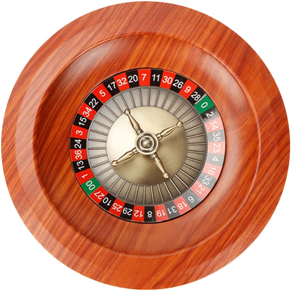 Lpitoy Holz-Roulette-Rad, Russisches Roulette-brettspiel, Lotterie-Plattenspieler, Erwachsenenunterh