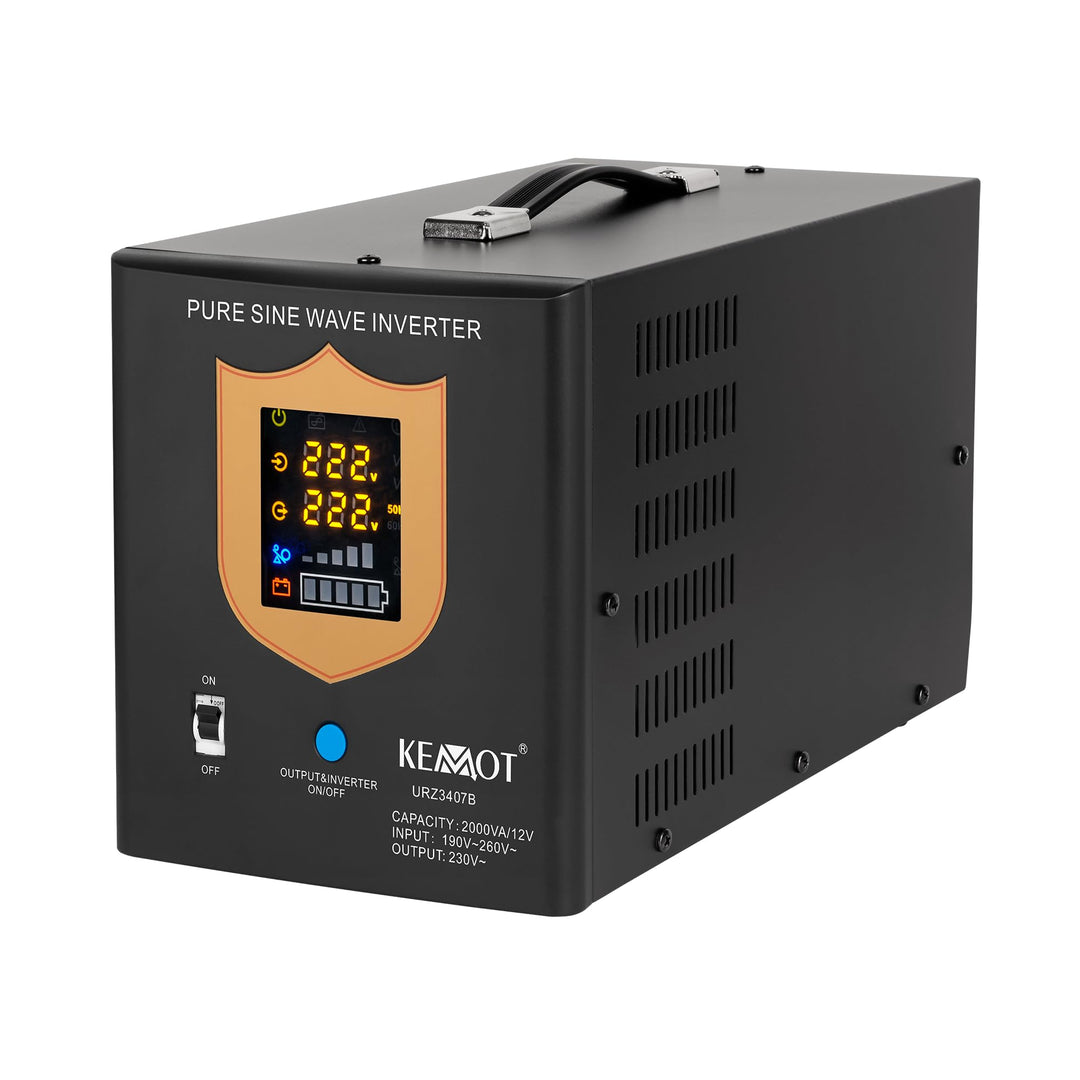 Notstromversorgung KEMOT PROsinus-1200 URZ3407B Wechselrichter reiner Sinus Ladefunktion 12V 230V 20