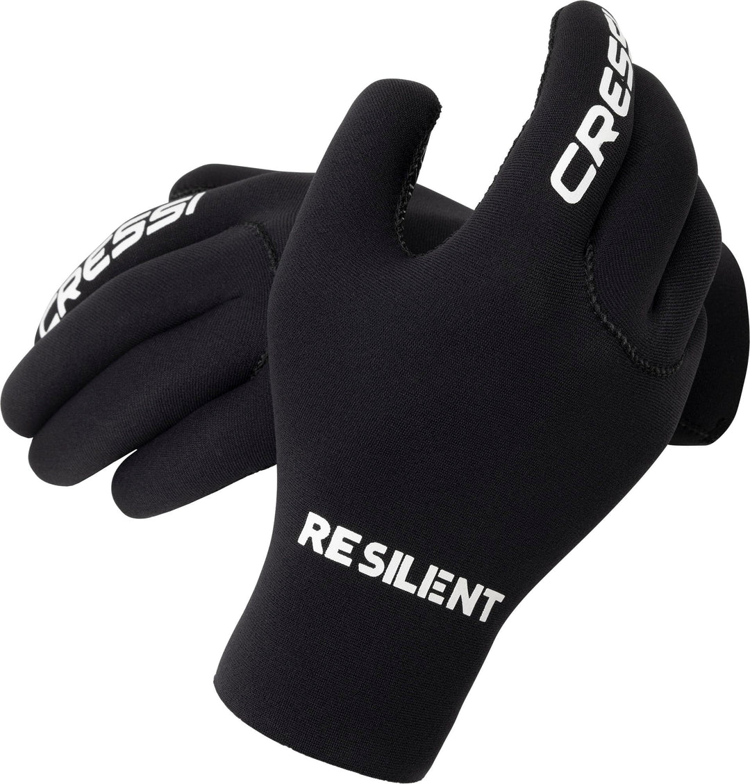 Cressi Black Neoprene Gloves Resilient 3mm - Tauchhandschuh aus Weichem 3 mm Neopren, Hohe Elastizit