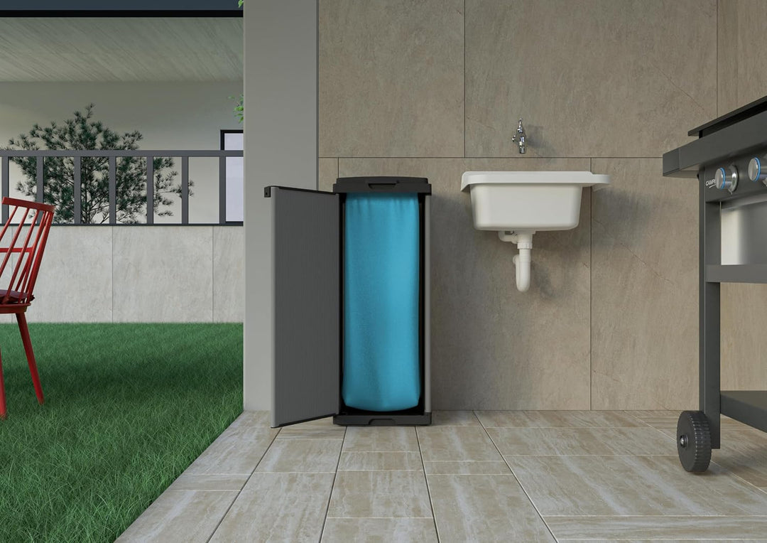 Adventa: Schrank für Mülltrennung aus Kunststoff, einfach zu montieren, modulares System, geeignet f