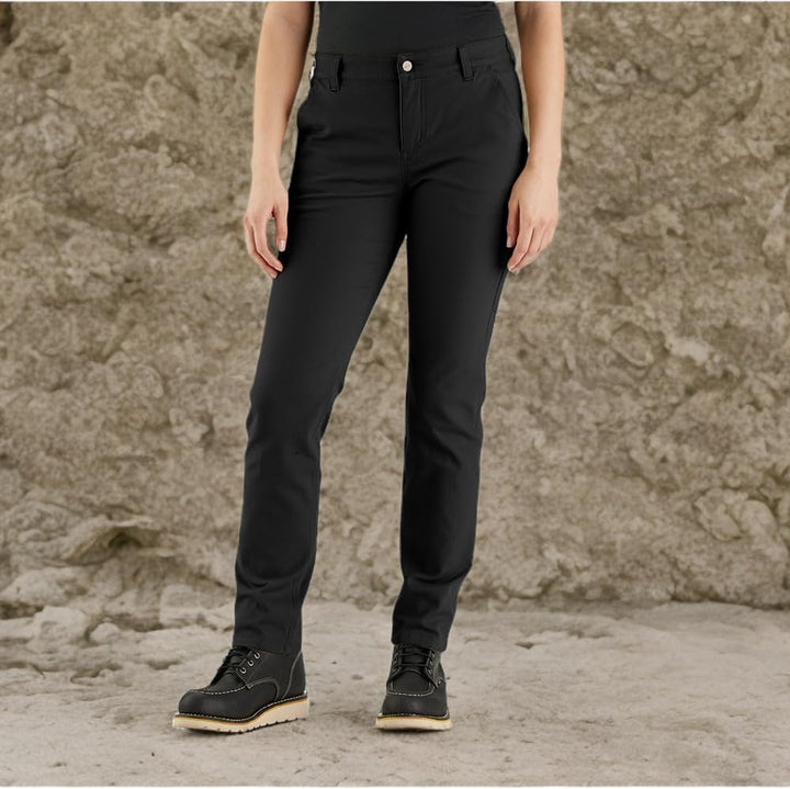 Carhartt Damen The Essential Canvas Pant Arbeitshose 36 Kurz Schwarz, 36 Kurz Schwarz