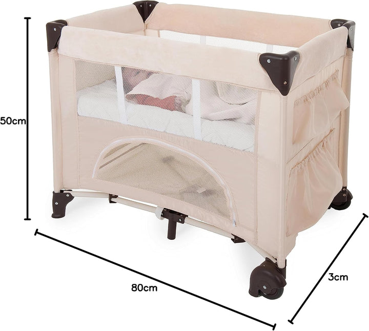Hauck Spannbettlaken Bed Me 80x50 cm Spannbettuch für Babybett Matratzen, Weiche Steppung, Elastisch