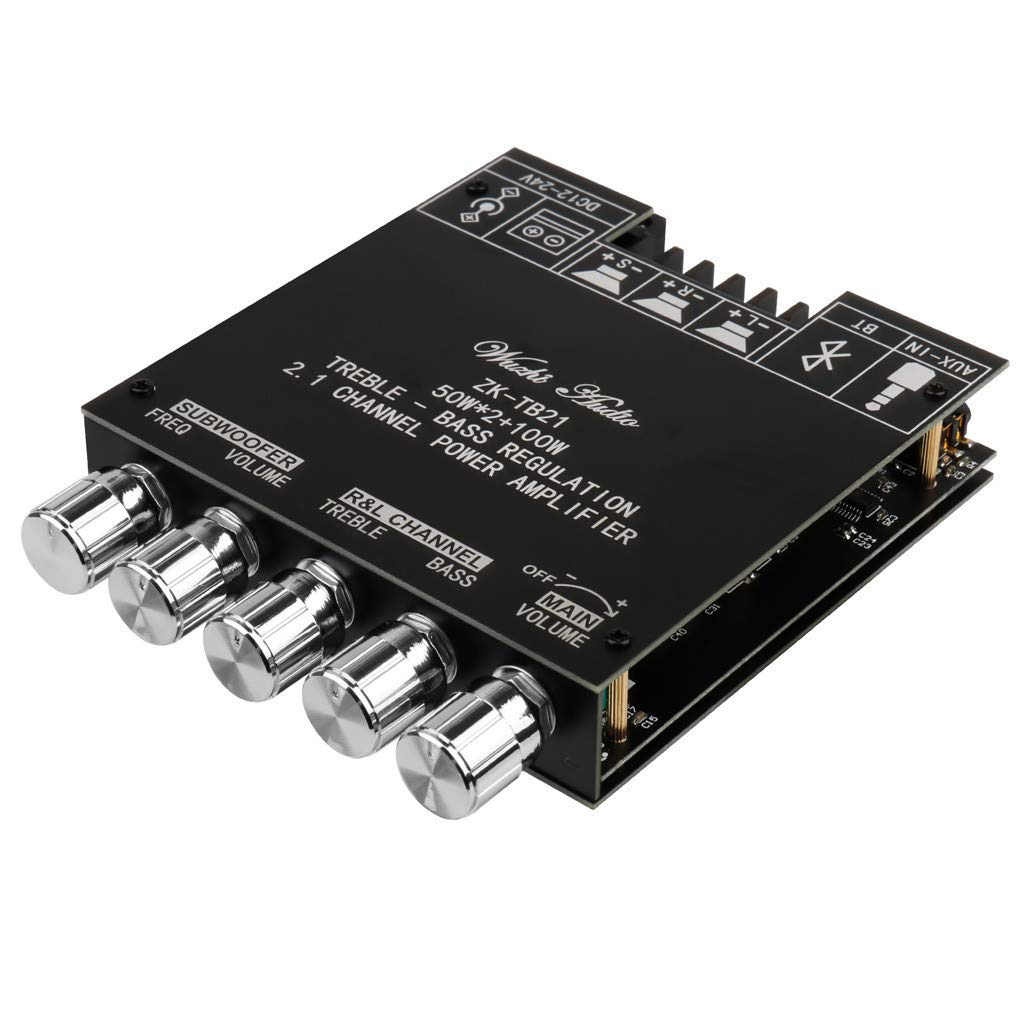 HiFi-Verstärker TB21 Mini Bluetooth5.0 Verstärker Modul 2.1 Kanal Stereo Audio Amplifier Board 50WX2