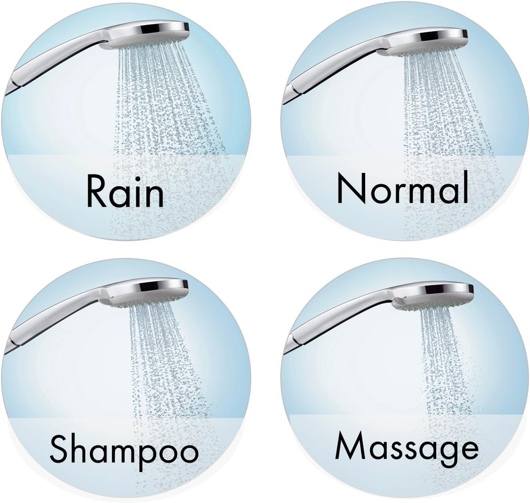 hansgrohe Croma 100 wassersparendes Thermostatset, 0,90m, 4 Strahlarten, Chrom 0,90m Set 4 Strahlart