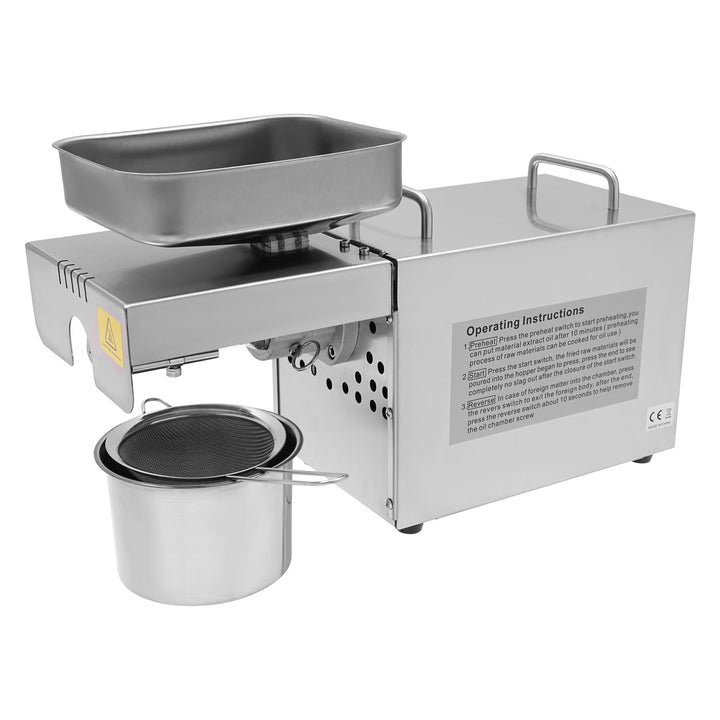 WooDerson 800W Öl Pressmaschine 0-250℃ Elektrische Ölpresse Mit Led Anzeige, Einstellbare Temperatur