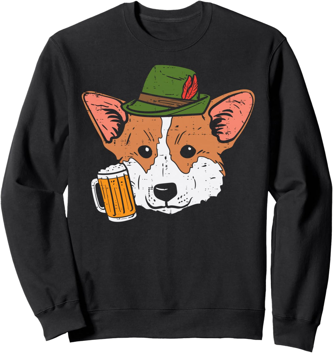 Deutsch Welsh Corgi Oktoberfest Bayern Hundebesitzer Herren Damen Sweatshirt