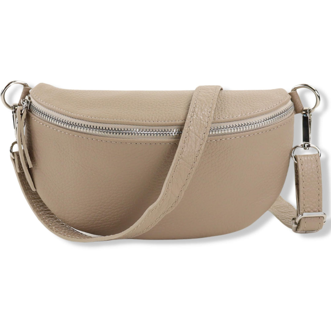 Blade Bauchtasche Damen Echtleder, stylische Gürteltasche Damen mit 2 gemusterten und Leder abnehmba