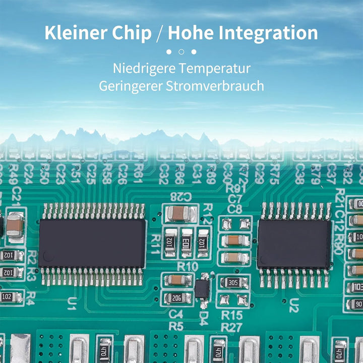 BMS 17S 61,2 V 100 A Lithium-PCB-Schutzplatine mit Balancerleitung und NTC, gemeinsamem Anschluss, z