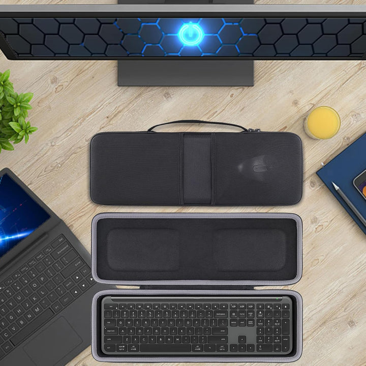 co2CREA Case Harte Reiseschutzhülle Etui Tasche kompatibel mit Logitech Signature Slim K950 kabellos
