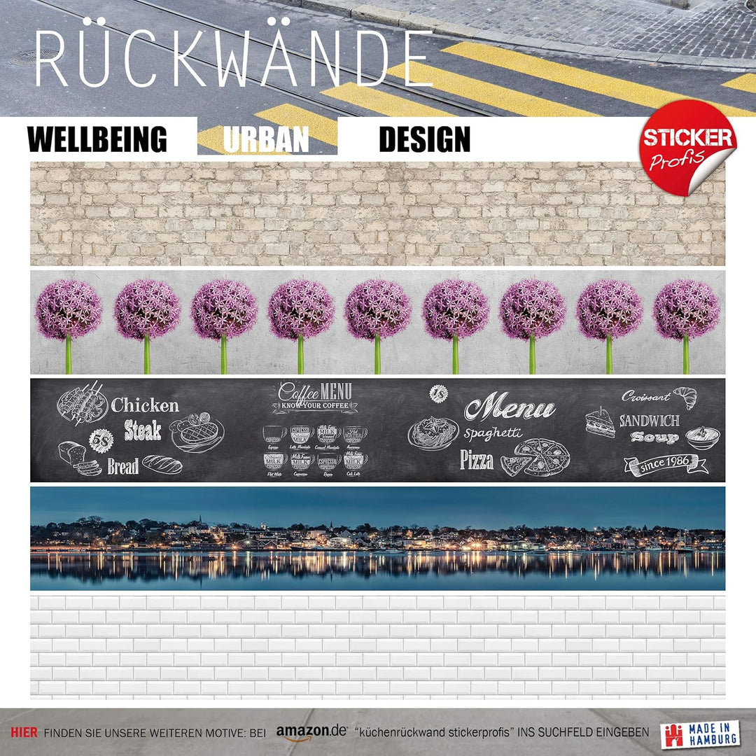 StickerProfis Küchenrückwand selbstklebend Premium WILDBLUMENWIESE 1.5mm, Versteift, alle Untergründ