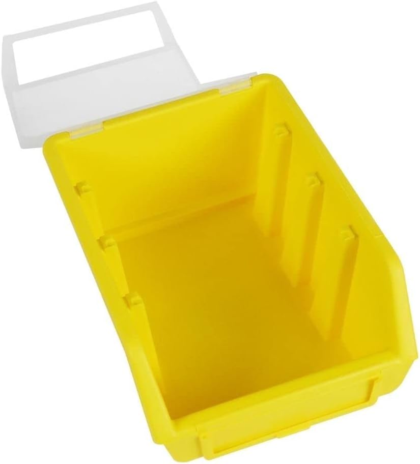 PROREGAL SuperSparSet 5x Sichtlagerbox 2 mit Deckel | HxBxT 7,5x11,6x16cm | Gelb | Sichtlagerbehälte