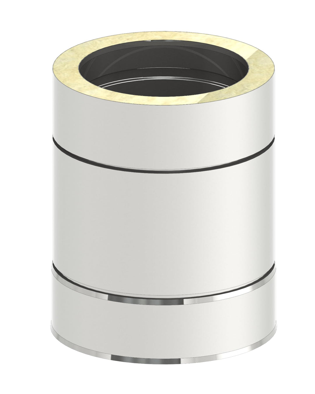 doppelwandiges DW Längenelement Ø 115 mm Innen- Ø 165 mm Aussendurchmesser 250mm Länge aus Edelstahl