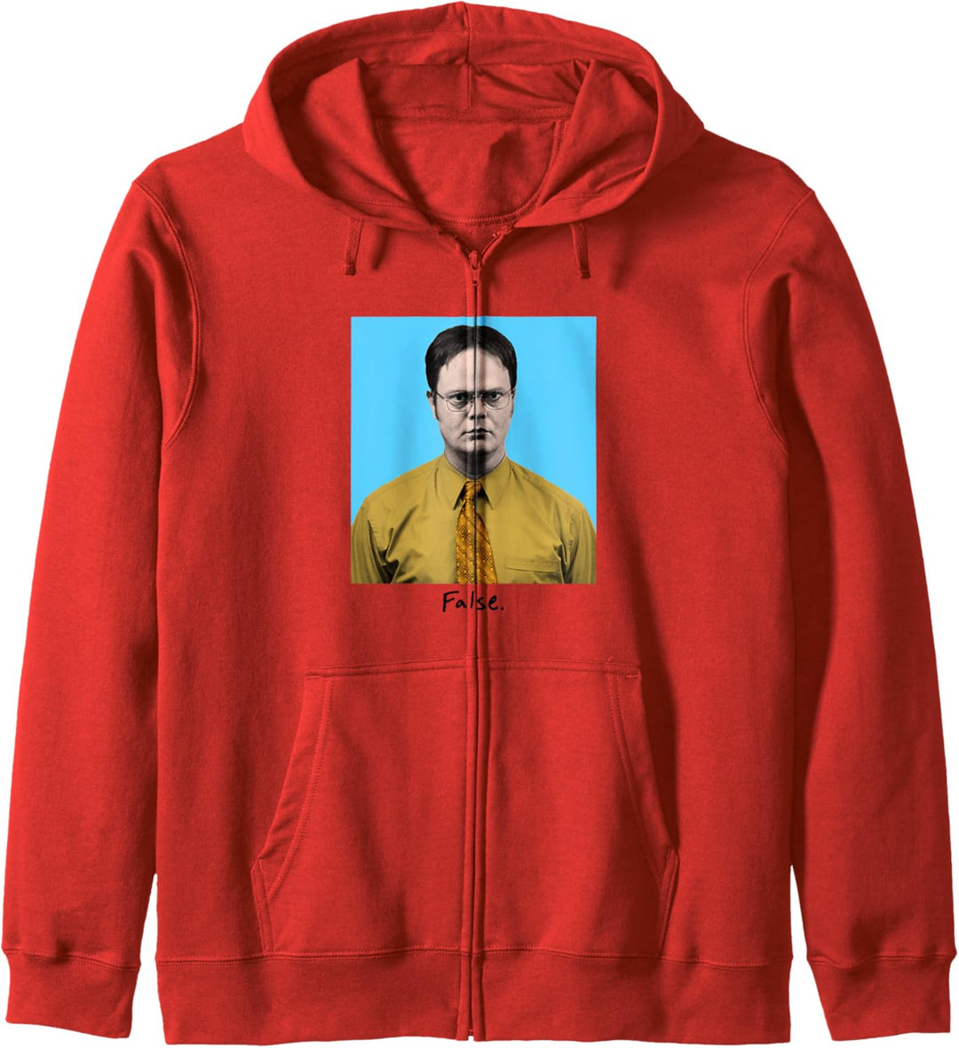 The Office Dwight Falscher Farbblock Kapuzenjacke