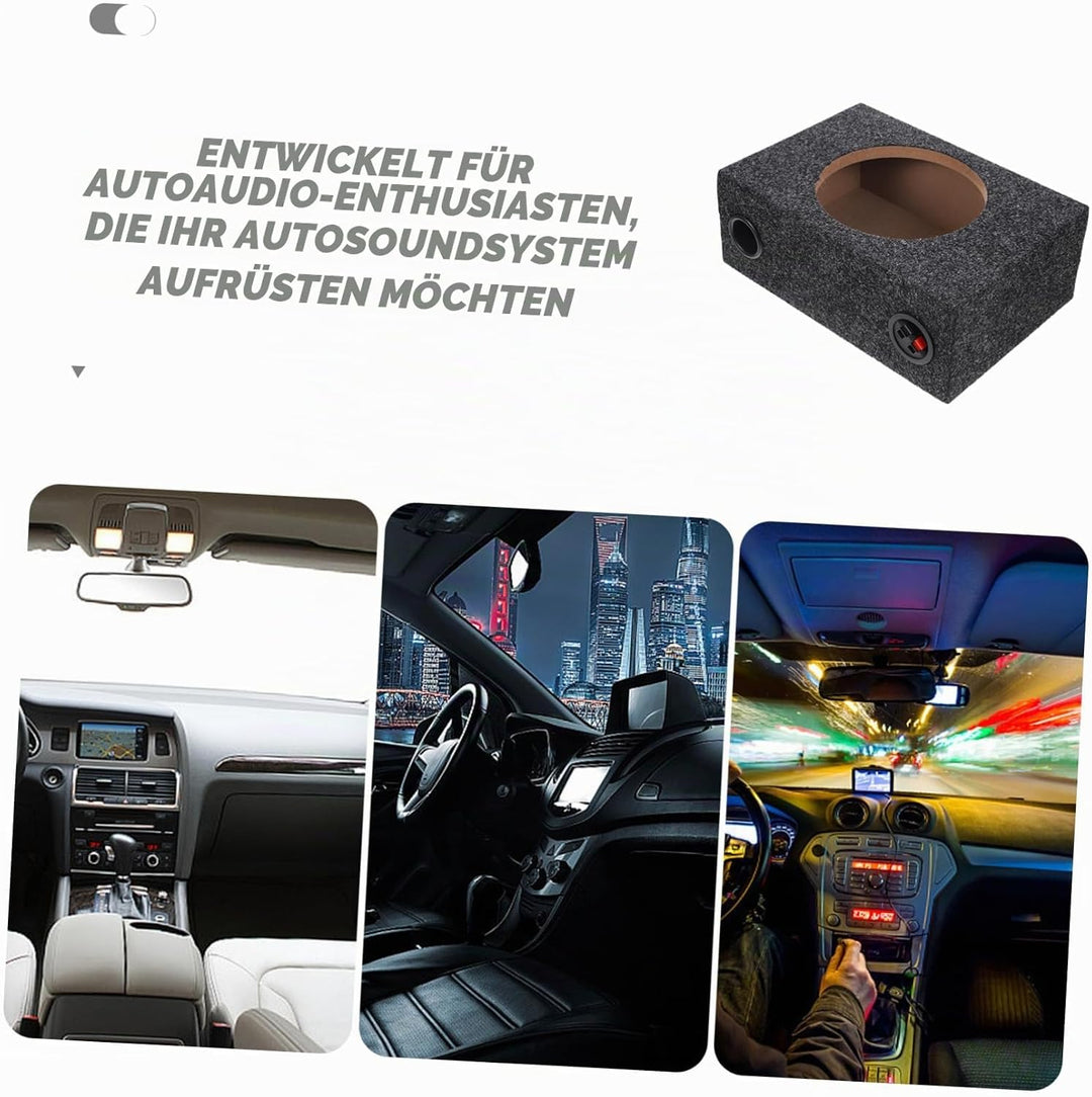 BESTOYARD 8-Zoll Subwoofer Kasten für Single Cab Autos Versiegeltes Gehäuse mit Teppichboden für Ver