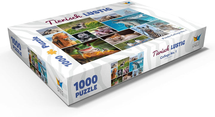 Tierisch Lustig - Collage No. 1 - Premium 1000 Teile Puzzle - MyPuzzle Sonderkollektion von Starnber