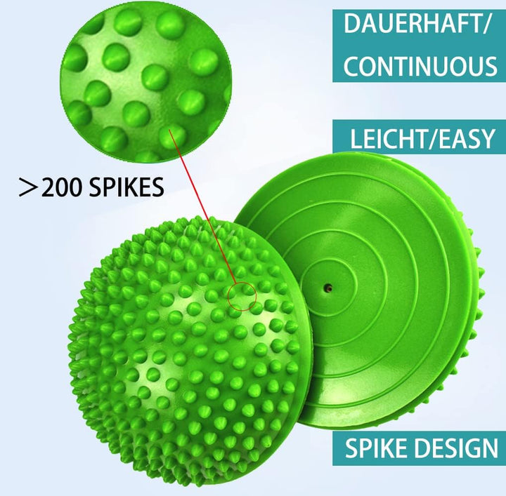 2er-Set Therapie Balance Igel, Balance-Igel Set, Fitness Halbkugel mit Luftpumpe Trittstein für Kind