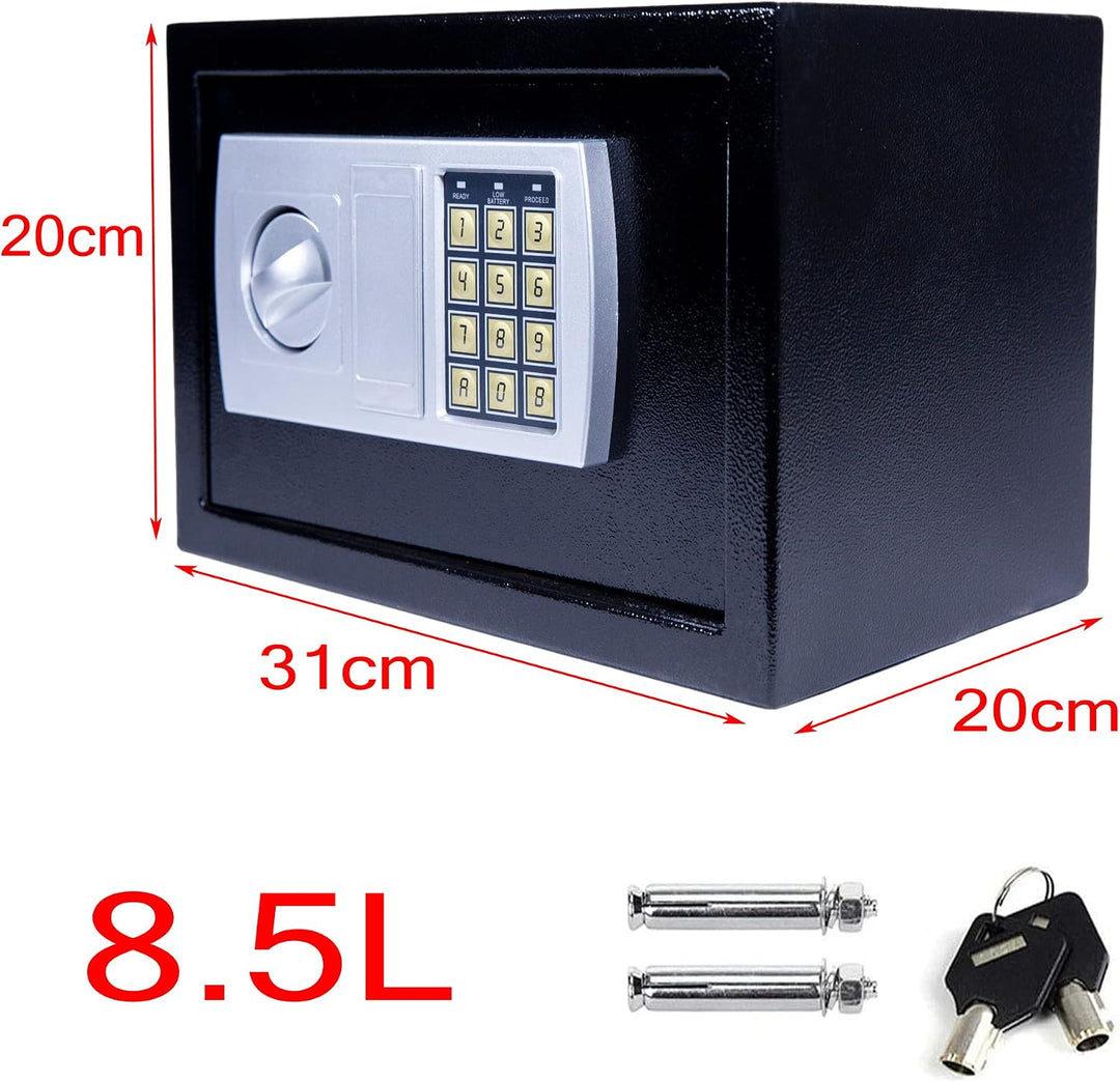Tresor Safe mit Schlüssel Elektronisches Passwort Safe Cabinet wasserdicht Safe Ganzstahl In-Wall Ho