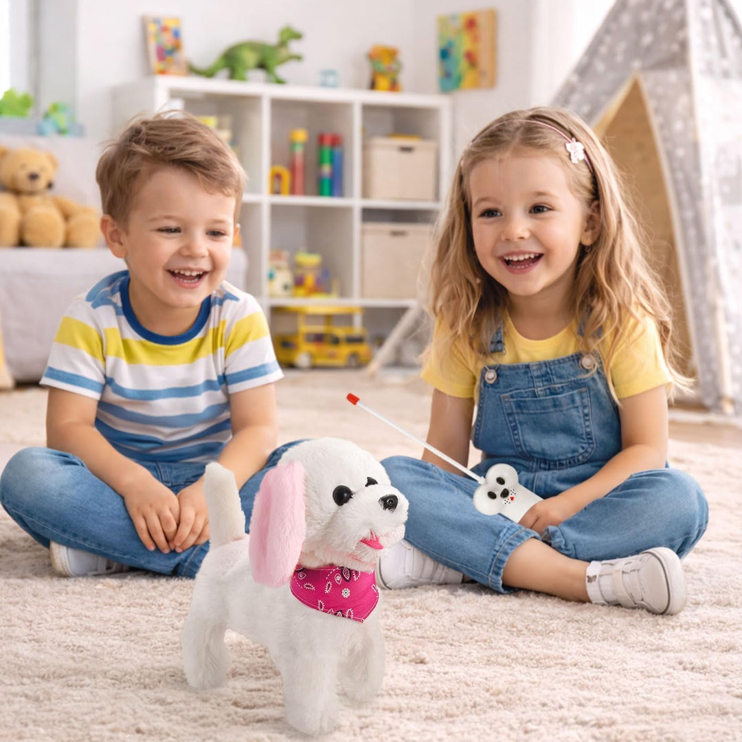 JAMARA Trixi RC Plüschhund 27MHz - laufender Hund mit Sound Plüsch, mit Fernsteuerung, Spielzeug Hun