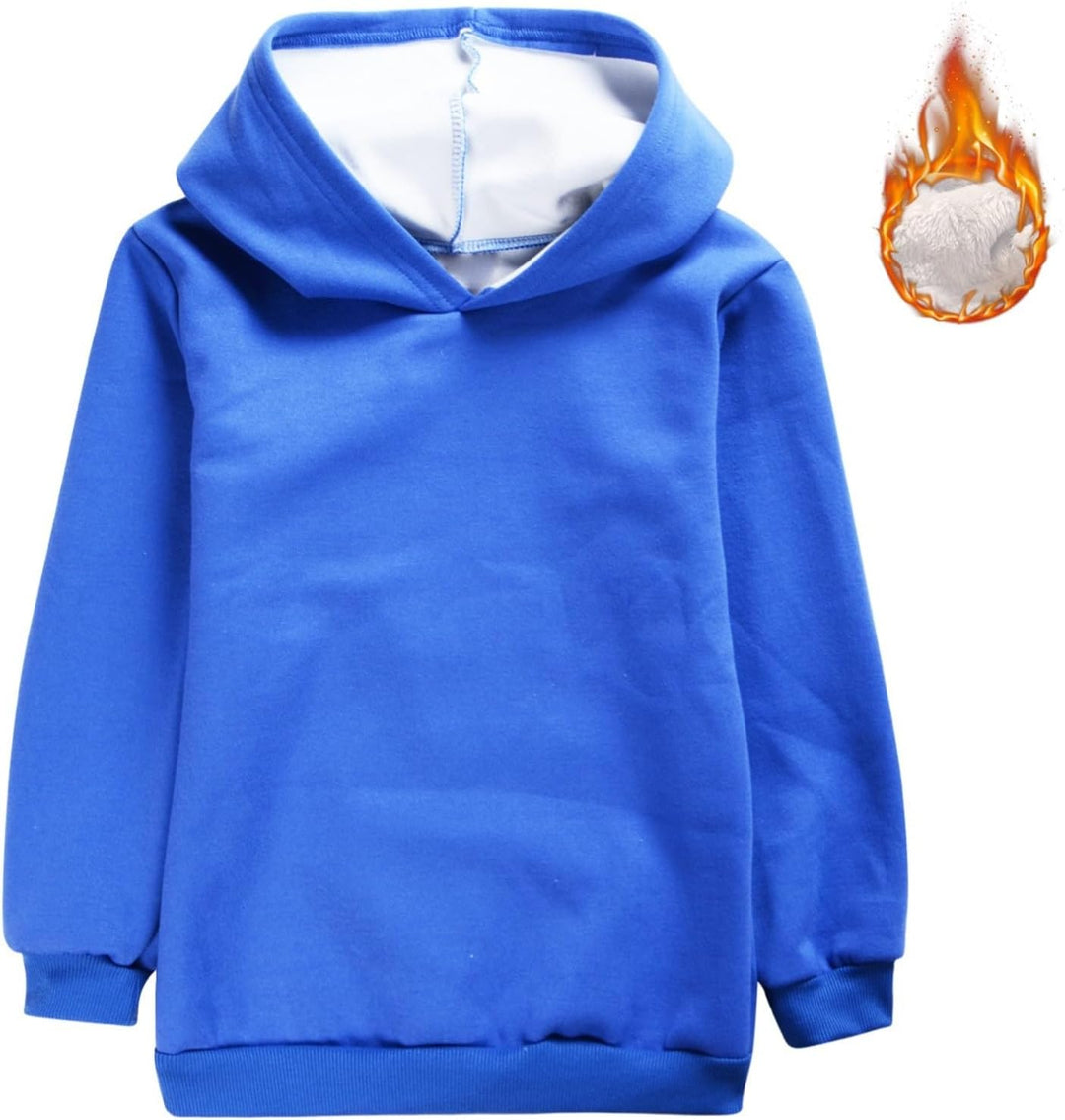 Generisch und Winter und Mädchen Farbe Hoodie für 3Y bis 16Y Winter Pullover Baby Mädchen Blau 9-10