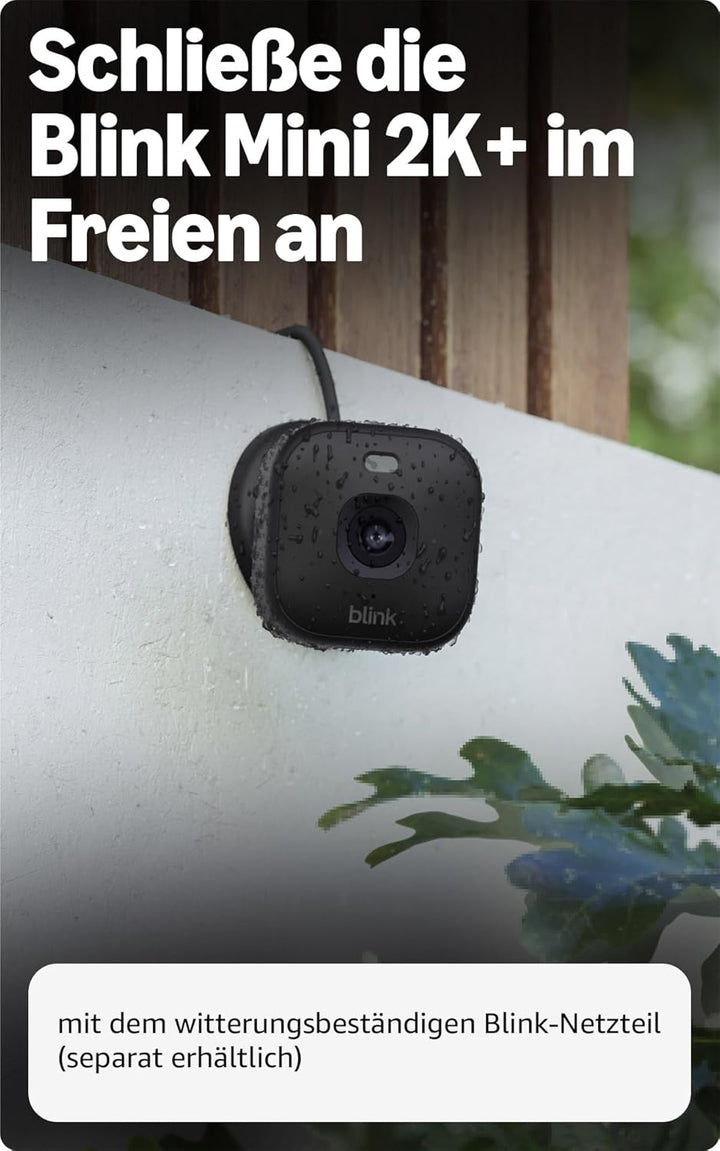 Blink Mini 2K+ (neueste Generation) Überwachungskamera für den Innenbereich| Sicherheitskamera mit N