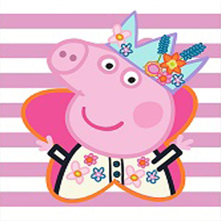 Peppa Wutz Pig Kinder Kapuzen Bade-Poncho Happy 55x110 cm 100% Baumwolle Veloursqualität Poncho Bade