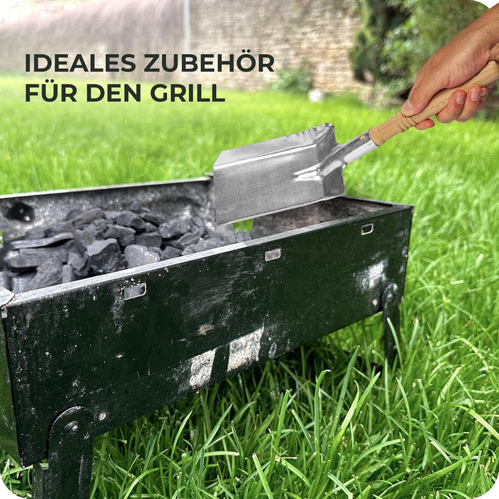 Kohleschaufel Kohlelöffel Ascheschaufel Schaufel Kamin Ofenschaufel (10, Kohleschaufel verzinkt), 10