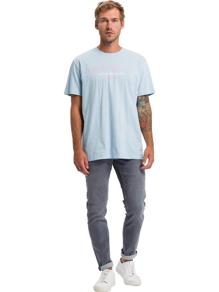 Cross Jeans Herren Jimi - Slim Tapered Fit Grau Light Grey W 28-W38 Grösse:34W Farbvariante:Light 0