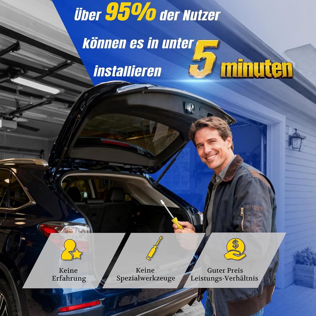 Arana 2x Heckklappe Dämpfer Gasdruckfeder kompatibel mit Polo 6R 6C 1.2L Schrägheck 2011-2014 Polo 6