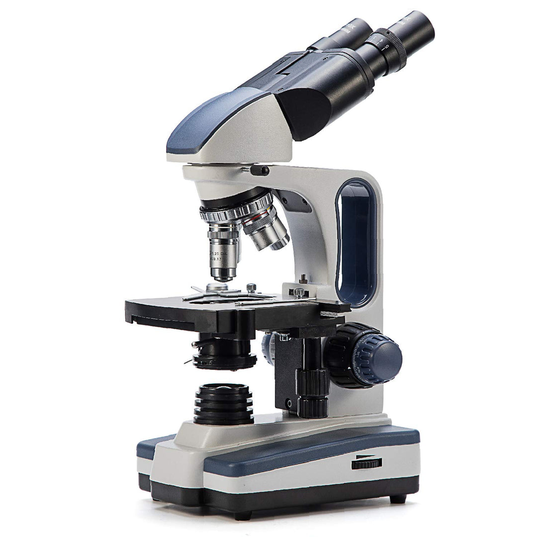 Swift SW350B Mikroskop Siedentopf Fernglas Verbundmikroskop für Erwachsene, 40X-2500X, Weitfeld 10X