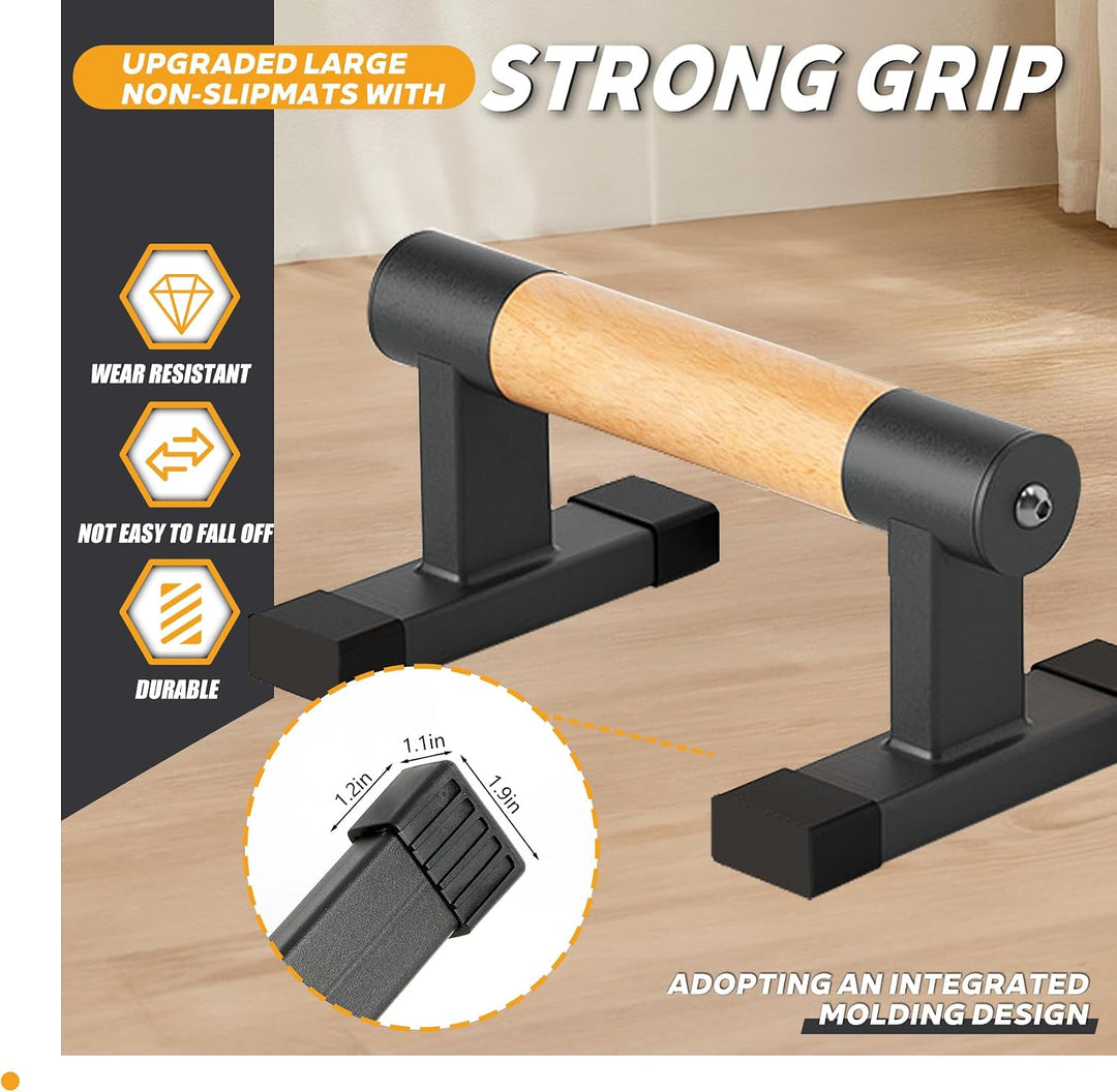 Parallettes, Calisthenics Griffe für Handstand, Push-Ups, Liegestützgriffe Holz für Fitness zuhause