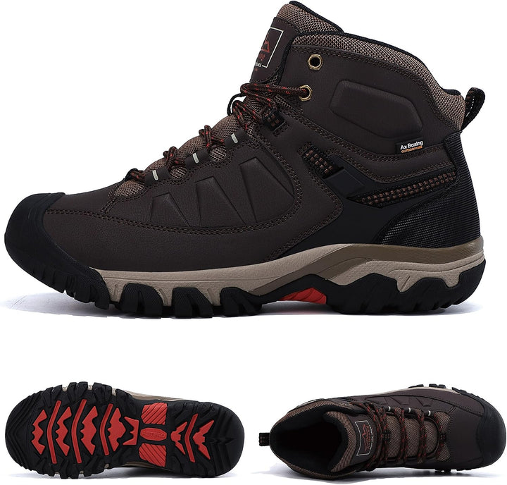 AX BOXING Winterschuhe Herren Gefüttert Winterstiefel Warm Wanderschuhe Draussen Winterboots Rutschf