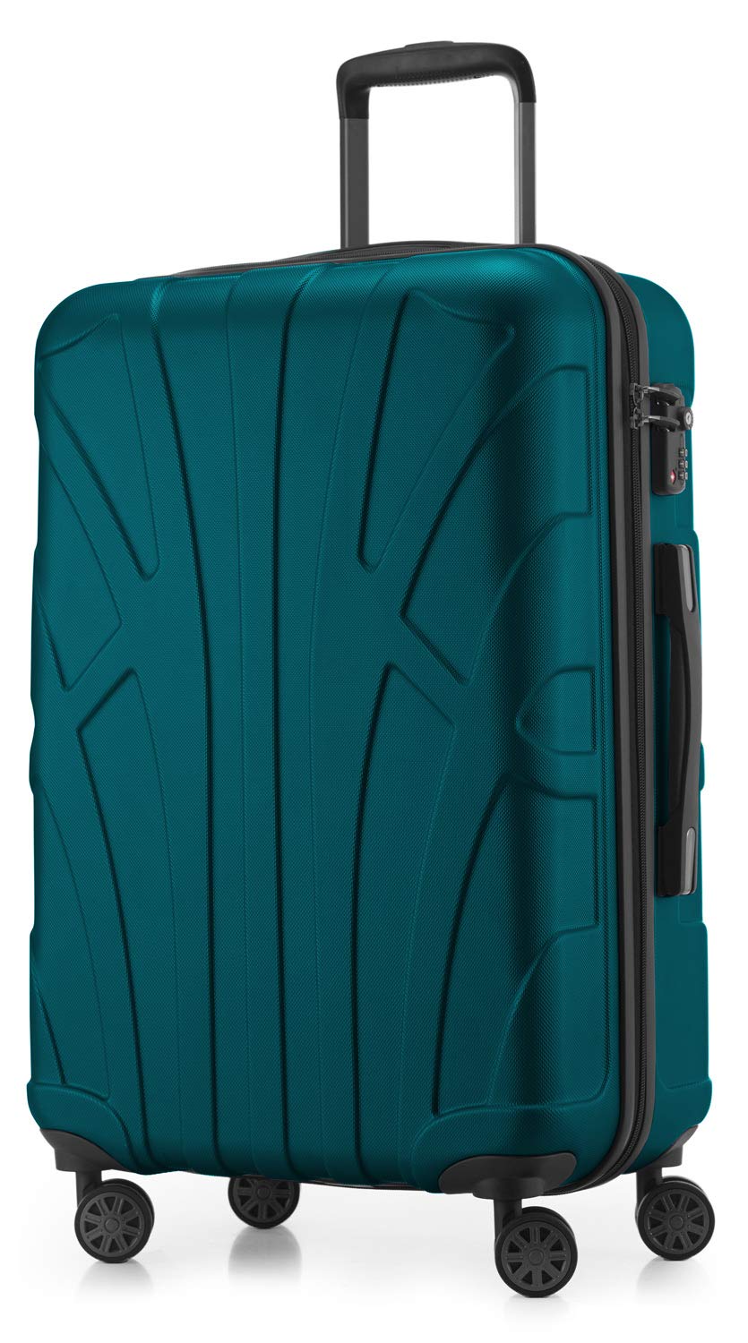 suitline - Mittelgro√üer Koffer, TSA, 66cm, Gr√∂√üe M, Aquagr√ºn Aquagrün 66 cm, Aquagrün 66 cm