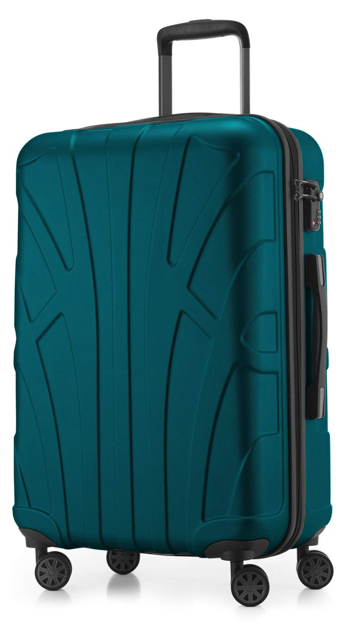 suitline - Mittelgro√üer Koffer, TSA, 66cm, Gr√∂√üe M, Aquagr√ºn Aquagrün 66 cm, Aquagrün 66 cm