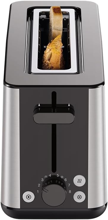Braun Toaster PurShine HT 1610 BK, 25cm Brot Schlitz, 8 Bräunungsgrade, Aufwärm- &amp; Auftaufunktion, B