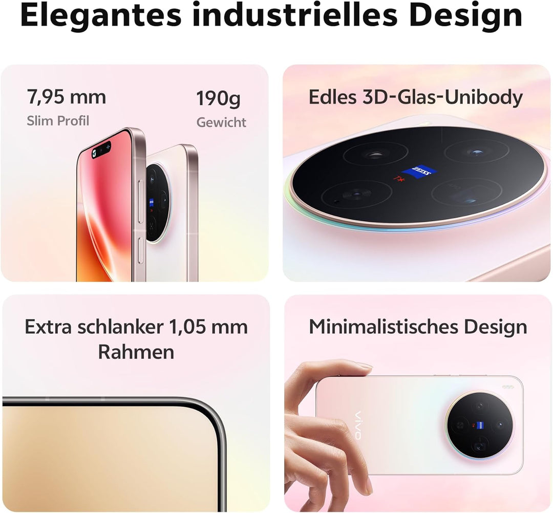vivo X300 5G Smartphone, 12G + 256G, kompakter 6,31"-Flachbildschirm, ZEISS Dreifachkamera, 200 MP Z