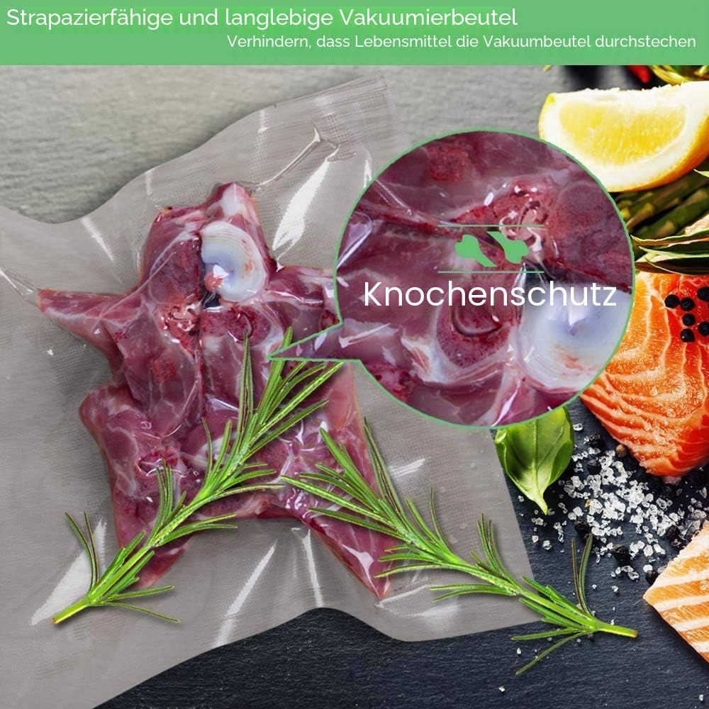 WVacFre 100 Beutel 28x40cm Vakuumier Beutel Vakuumbeutel für Lebensmittel,BPA-Frei Sous Vide Beutel