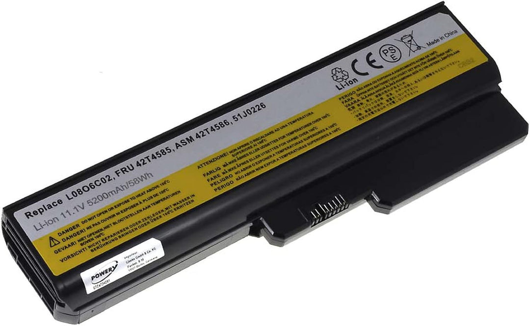 Akku für Lenovo Typ L08S6C02, 10,8V, Li-Ion